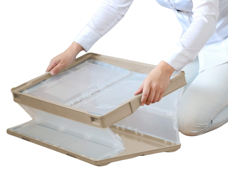 折りたたみコンテナー 短辺扉付き10個セット